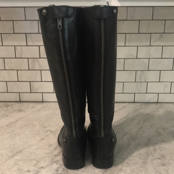Woman’s Frye Black Riding Boots Leather Size 6 Very Good Condition - Picture 4 of 11